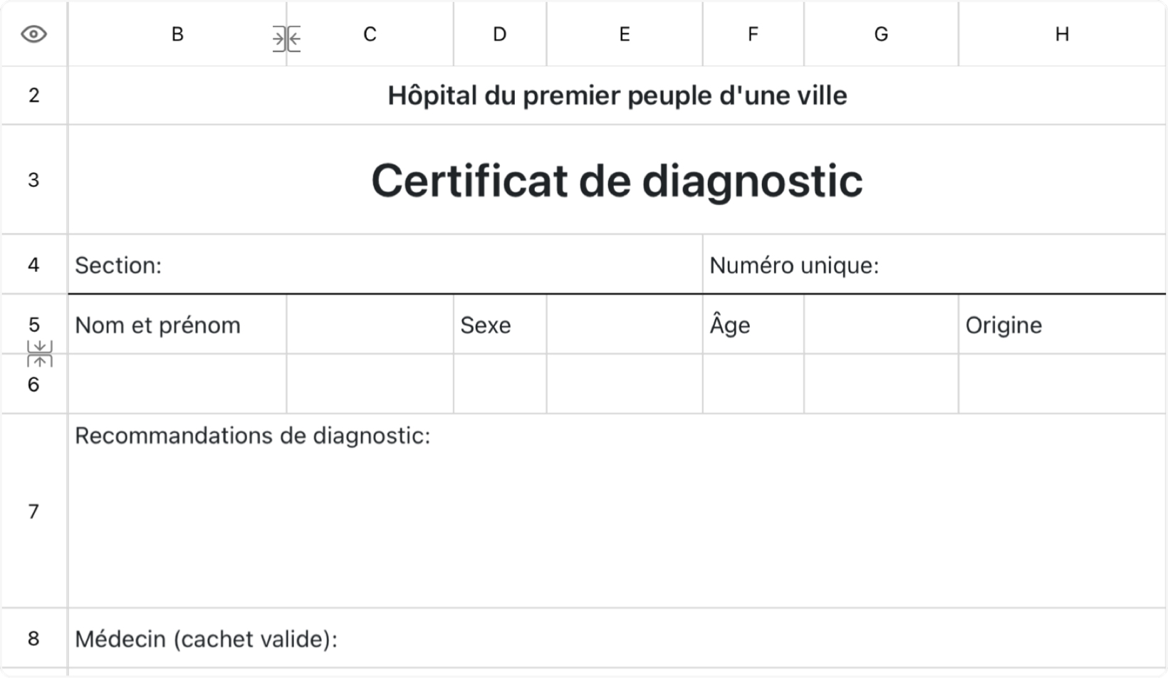 Certificat de diagnostic